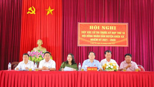 Hưng Nguyên: Đoàn Đại biểu HĐND huyện tiếp xúc cử tri tại xã Long Xá trước kỳ họp thứ X, HĐND huyện